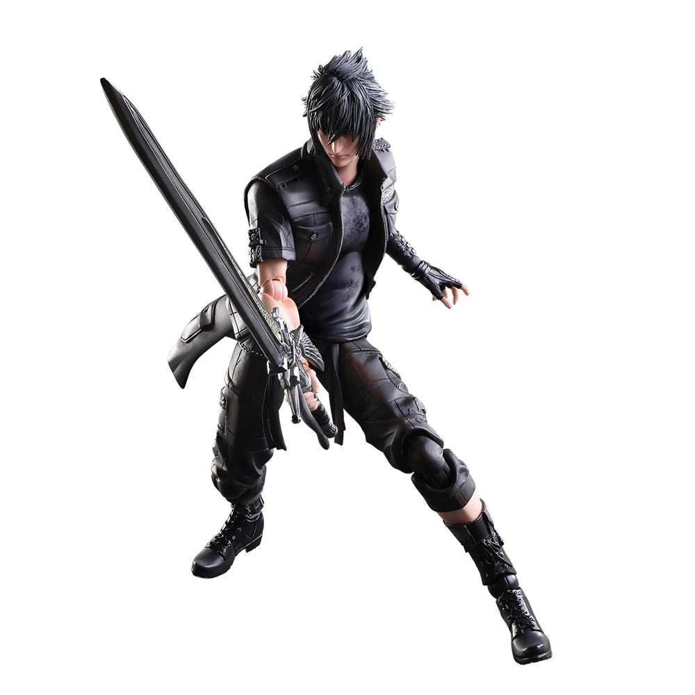 Аниме FF XV Ноктис Люцис Кэлюм Периферийные устройства Фигурка Действия Playarts Kai Фигурка Игрушка Коллекционная модель Play Arts FF15 Оригинальная коробка.