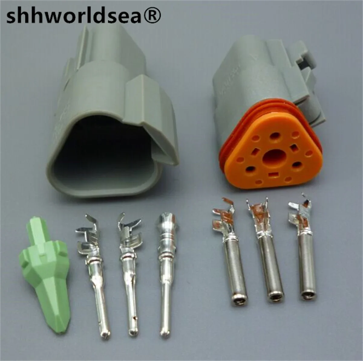 Shhworldsea 3-контактный DT водонепроницаемый электрический разъем папа-мама DT04-3P DT06-3S с