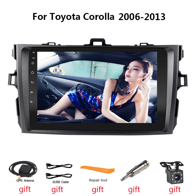 

9" Android Car Stereo 2 Din Head Unit For TOYOTA Corolla 2006-2013 Auto Radio Carplay GPS Navigation BT Audio Player