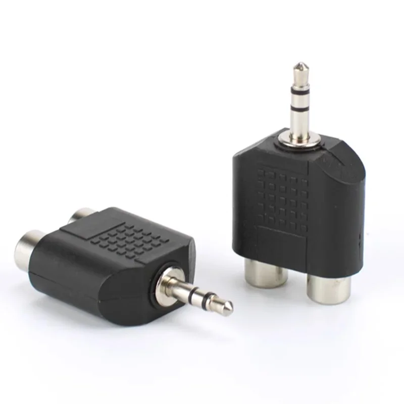 5/20 шт. 3 5 мм разъем стерео штекер на 2 RCA женский аудиокабель адаптер для