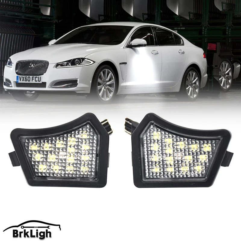 

For Volvo XC90 S60 V40 V70 V60 S40 V50 S80 C30 XC70 C70 for Jaguar XE XF XFR XJ XK 2x LED Under Side Mirror Light Puddle Lamps
