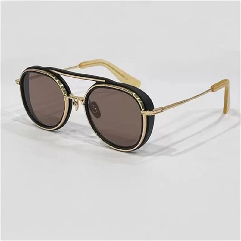 

Lurury Brand Design Sunglass Pilot Mens Retro Vintage Sun Glasses Designer High Quality Flat Top Eye Frames Womens Eyewear Frame