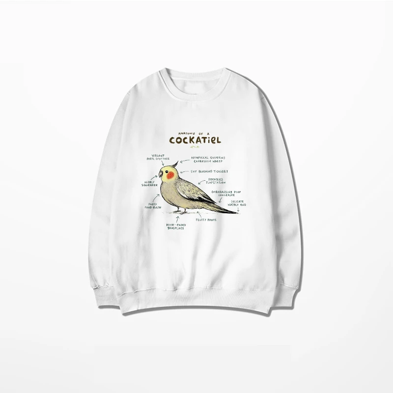 

Harajuku Kawaii Hoodie Streetwear Animal Analysis Sweatshirt Pullovers Women Long Sleeve Hoody Tops Casual Hedgehog Parrot Funny