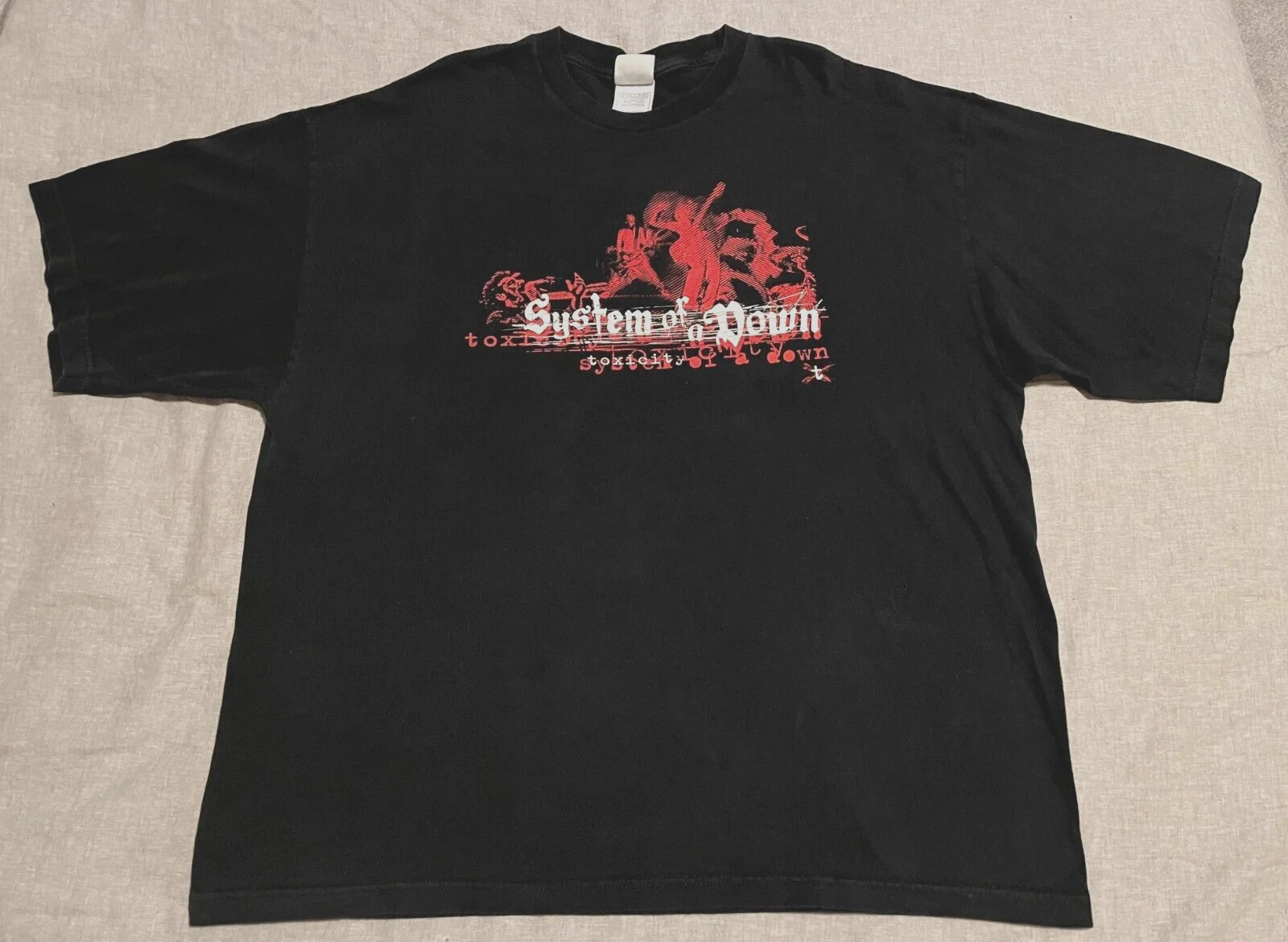 2002 Оригинальная футболка с рисунком Toxicity 3Xl США