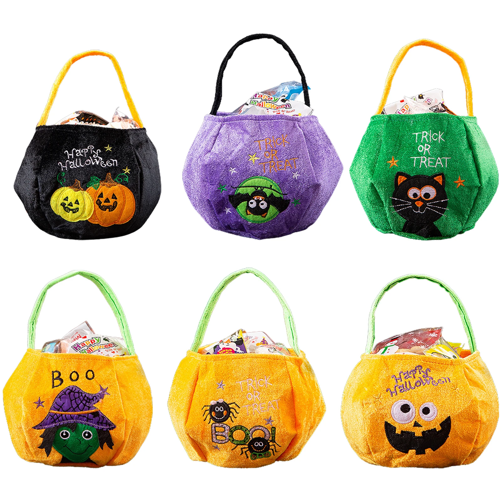 

Halloween Accessories Gift Bags Candy Bag Children's Scene Layout Dress Up Props Pumpkin Storage Bag Begging Candy Bag Tote Bags