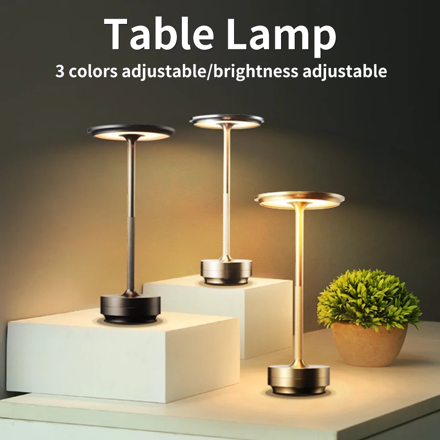 Перезаряжаемая Светодиодная Настольная Лампа С Сенсорным Переключателем