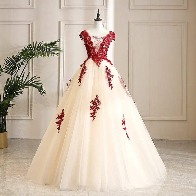 

Artistic Examination Dress Female Hostess Solo bel canto Stage Performance Dress Poached Skirt Shows Thin Colorful Yarn Length