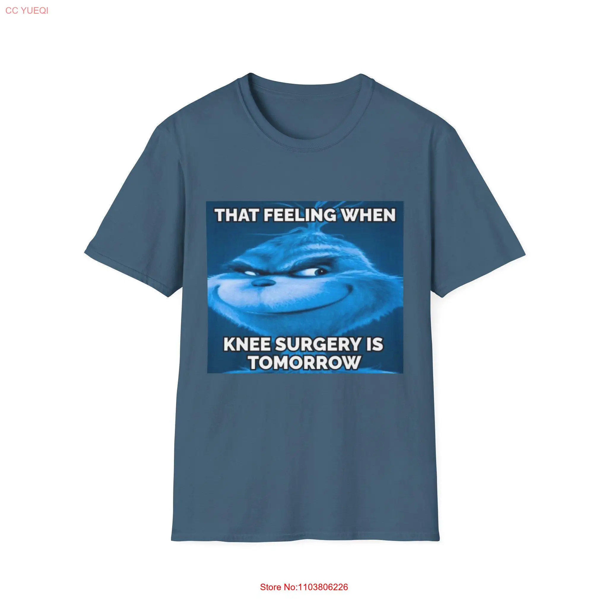Knee Surgery Tomorrow Funny Meme Brainrot Internet Humor Those Who Know Sigma T Shirt long or short sleeves