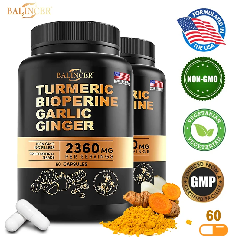 

Curcumin Capsules - Relieves Joint Pain, Supports Heart Health, Helps Heal Minor Wounds, Provides Antioxidants for Good Health