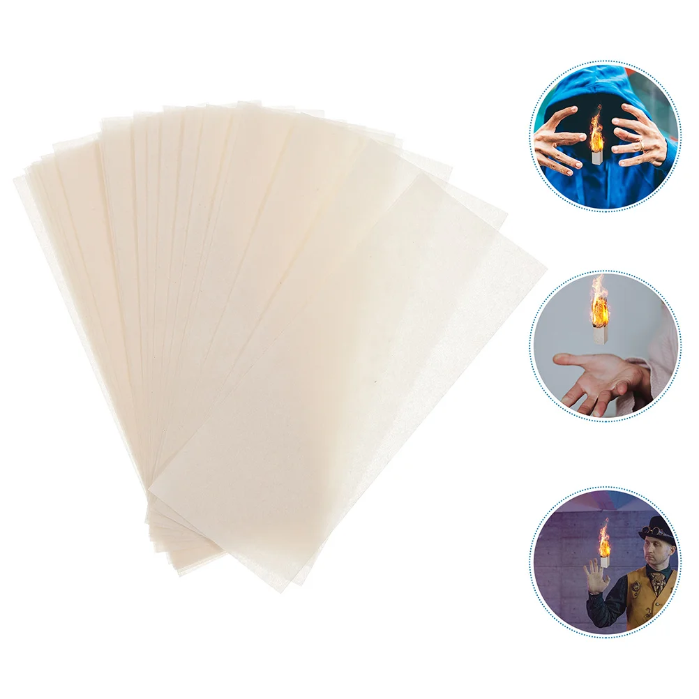 

50 Pcs Paper Gimmick Prop Flame Props Magician Supplies Conjuring Trick Performance Party Tricks