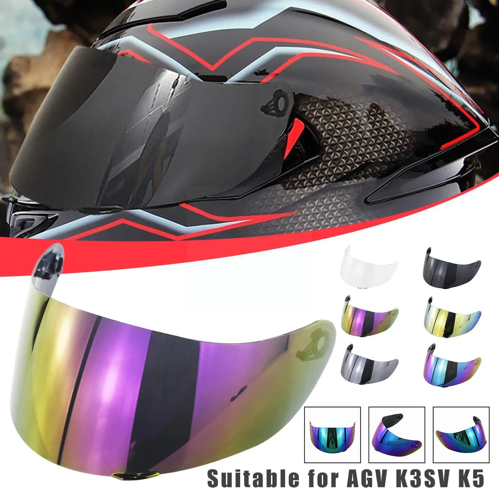 

Motorcycle Visor Anti-scratch Wind Helmet Visor Full Face Fit For K1 K3sv K5 Glasses Visor Motorcycle Accessories L9w0