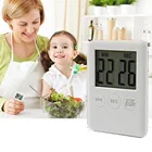 Квадратный цифровой кухонный таймер с ЖК-дисплеем, 24 часа