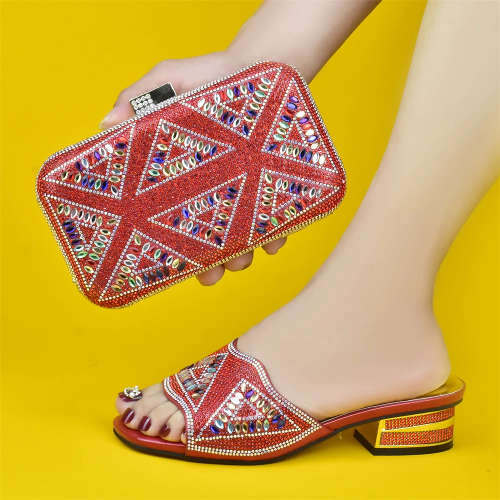 Doershow хорошая цена африканская Свадебная обувь Итальянская с подходящими сумками