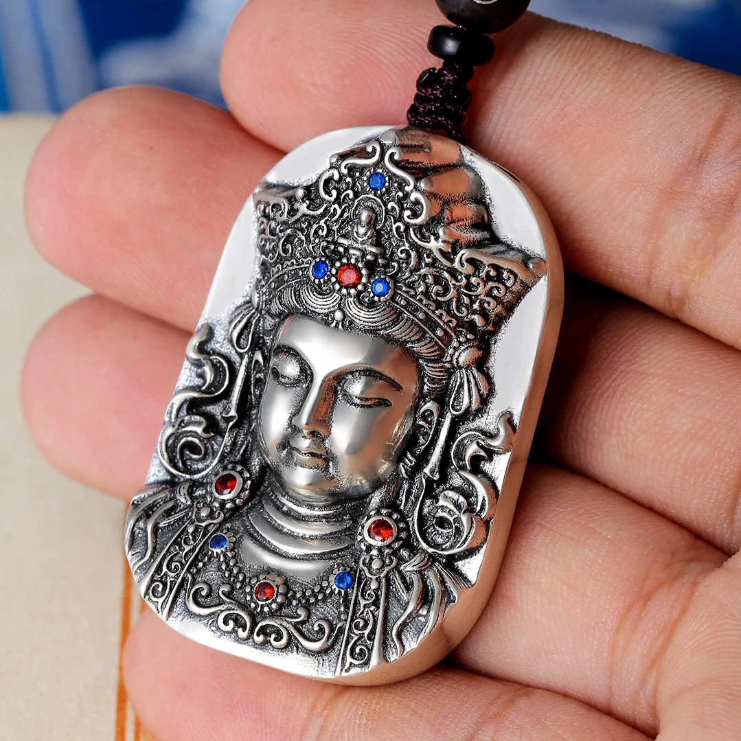 

Подвеска «мантра» Guanyin с шестью героями, огромное сострадание, мужские ретро украшения