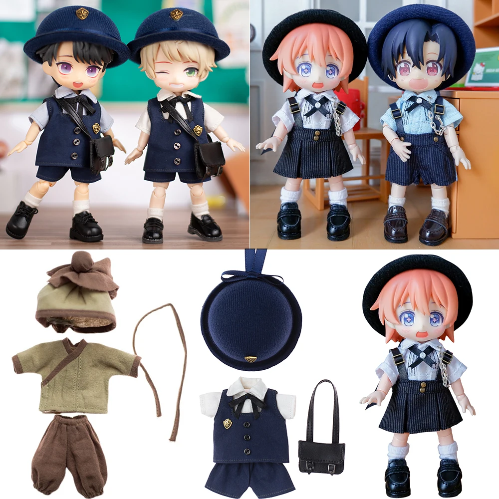 

Ob11 Doll Clothes School Uniform Preppy Suit Shirt Skirt Pants Hat For Nendoroids Obitsu11, Molly, Ymy, Ufdoll, Gsc, 1/12bjd