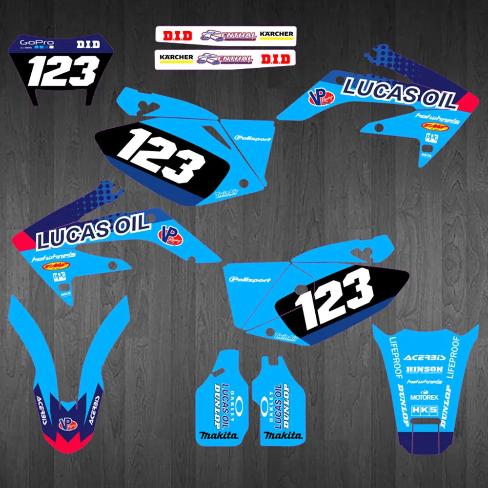 Наклейки с пользовательским номером 3 м графическая Наклейка для HONDA CRF250X 2004-2008 2009