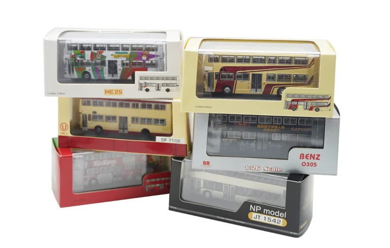 Оригинальная оригинальная Подлинная модель 1:76 Hong Kong KMB двухслойная Neoplan Ben z O305