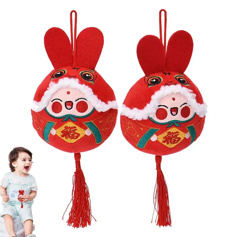 

Cute Bunny Doll Pendant Cute Chinese Rabbit Decorations Lovely Pendant For 2023 Chinese New Year Compact Ornament For Relatives