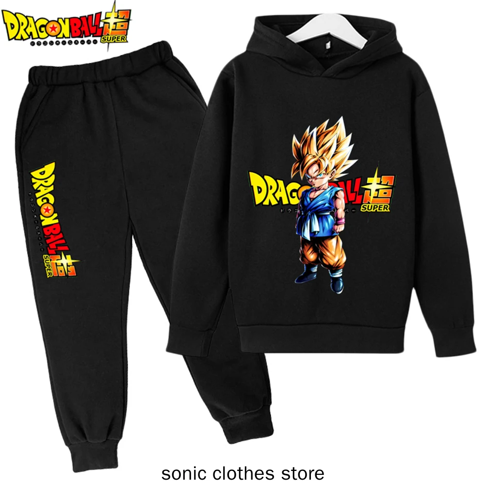 

Anime Dragon Ball Hoodie Kids Sweatshirt 2pcs Setclothes Goku Hoodie Boys Girls Sweatshirt Children Sportswear