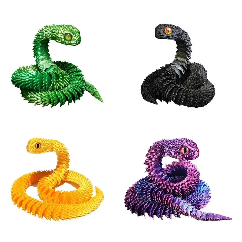 3D печатные фигурки змеиного дракона 3d новогоднее украшение 2025 традиционное для