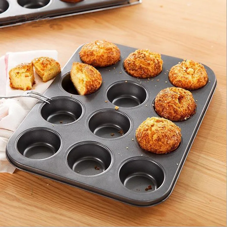 

Popular 2022 12 Cup Cupcake Pan Muffin Tray Cupcake Mold Muffin Pan Carbon Steel Baking Pan Non Stick Bakeware Biscuit Pan Tool