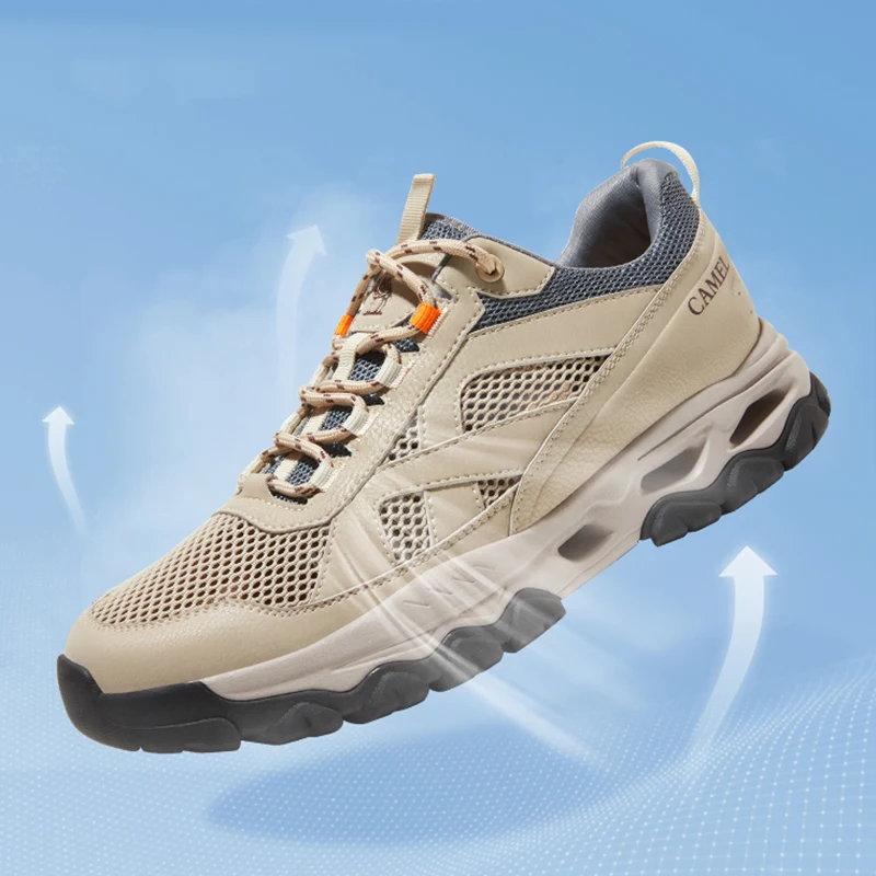 GOLDEN CAMEL Outdoor Hiking Shoes Non-slip Mesh Male Sneakers Lightweight Sports Running Shoes for Men 2023 Spring Breathable