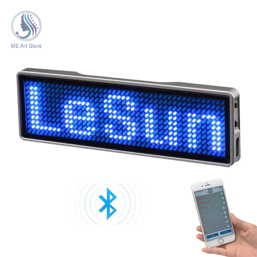 Миниатюрный светодиодный цифровой дисплей перезаряжаемый Bluetooth программируемый