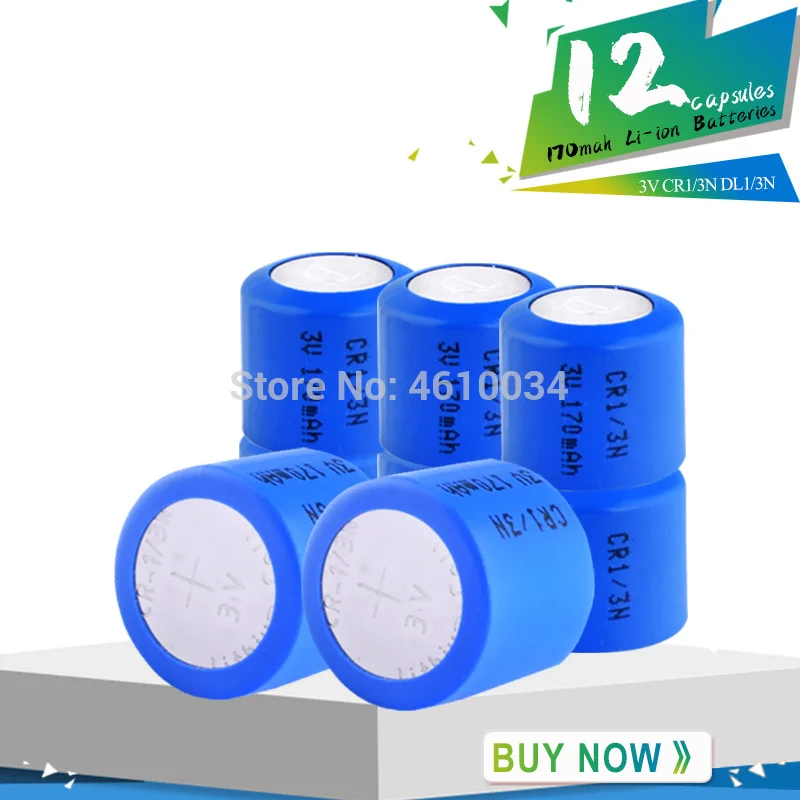 

12pcs Original CR1/3N DL1/3N Battery 2L76 K58L 5018LC CR11108 3V Lithium Battery for Camera Locator Cell Button Li-ion Batteries