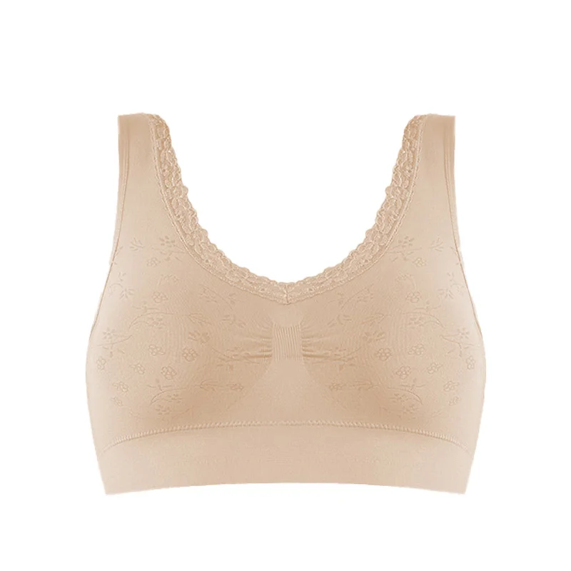 

Bra Sports Bra seamless plus size sexy push up bralette Women's Bra Without Frame bones top Female Pitted Wireless invisible bra