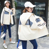 white clothes women long casual jacket patchwork oversized coat baseball streetwear korean style 2021 fall new tops clothing