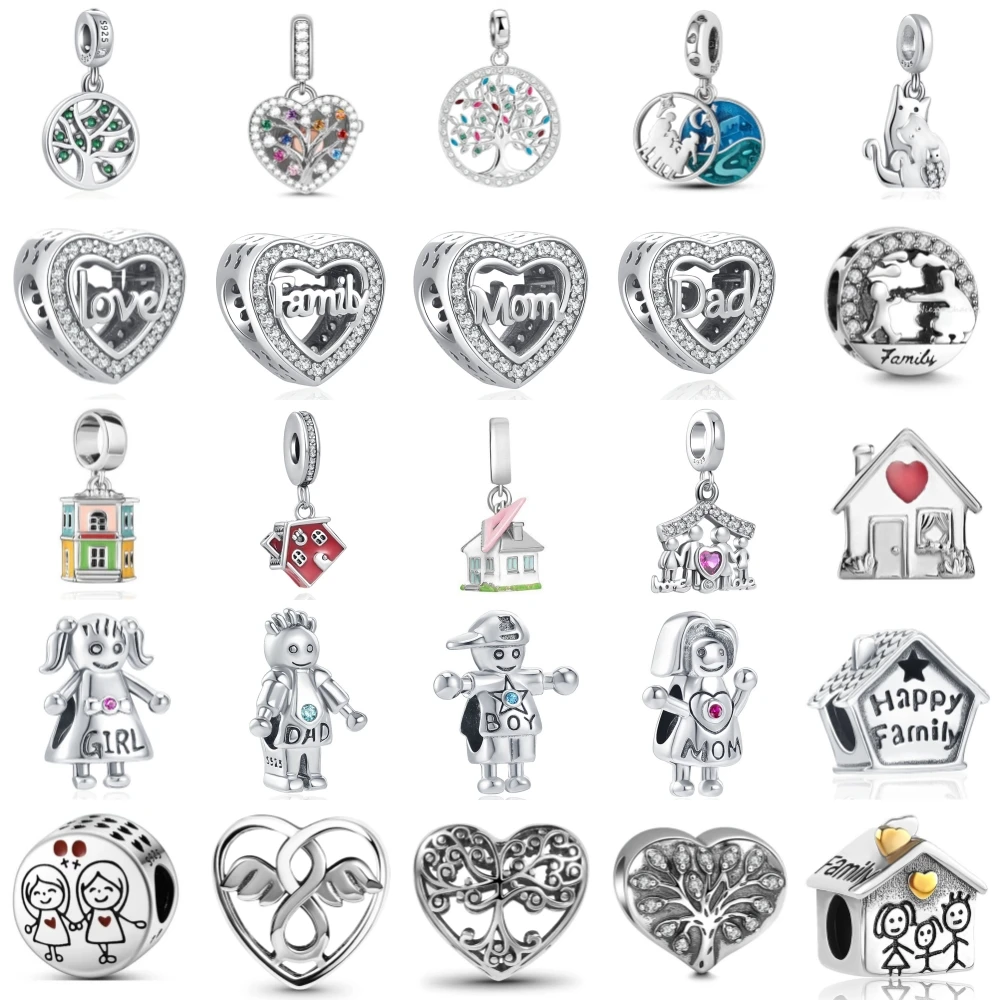 Обереги Herocross из серебра 925 бусины неправильной формы дизайн семейного дерева для