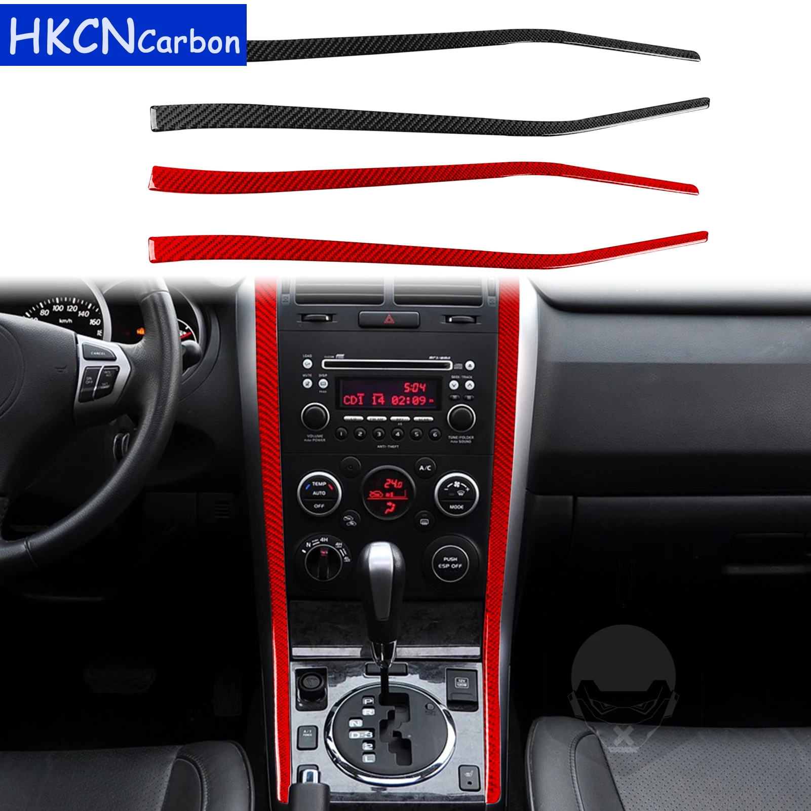 Для Suzuki Grand Vitara 2006-2013 автомобильные аксессуары из настоящего углеродного волокна