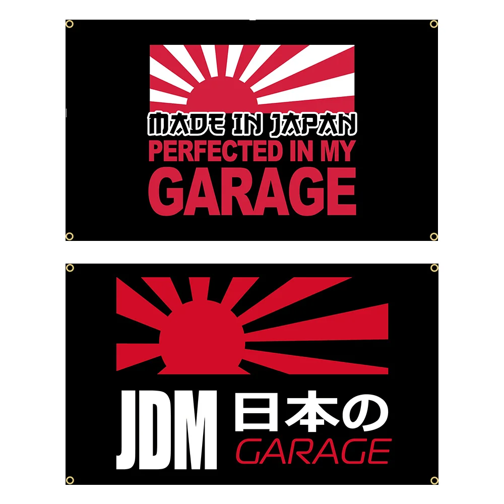 

90x150cm JDM Garage Flag Polyester Printed Racing Car Exhibition Banner Home or Outdoor For Decoration Tapestry