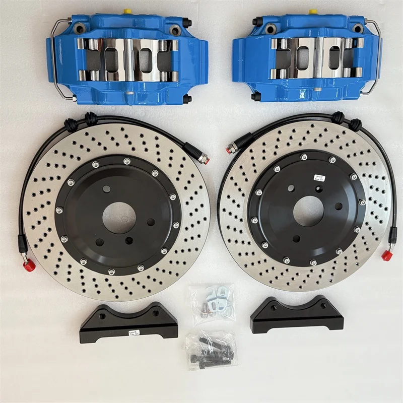 Фото Комплект тормозных суппортов Jekit 4 Pots (4 поршня) 330 мм для Fiat Abarth 500, передние, на диск 17 дюймов №3