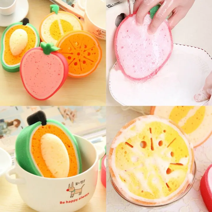 

Bath Sponge Fruit Shaped Cute Body Cleaning Sponge Cartoon Bath Sponge Bath