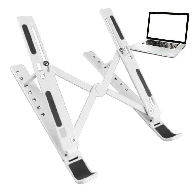 

Портативная подставка для ноутбука, складная подставка для ноутбука, совместимая с большинством ноутбуков, регулируемая по высоте, легко складывается и хранится, стабильная