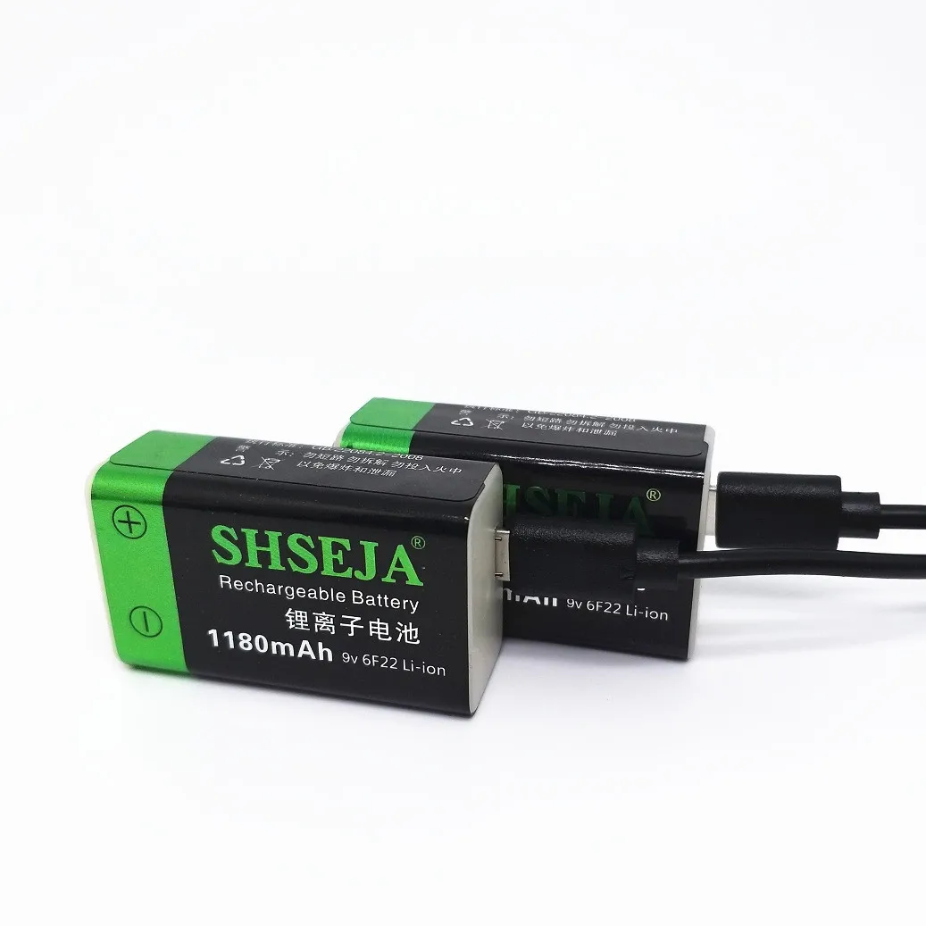 Фото USB 9V 1180mAh 9V 6F22 Литий-ионная аккумуляторная батарея №3