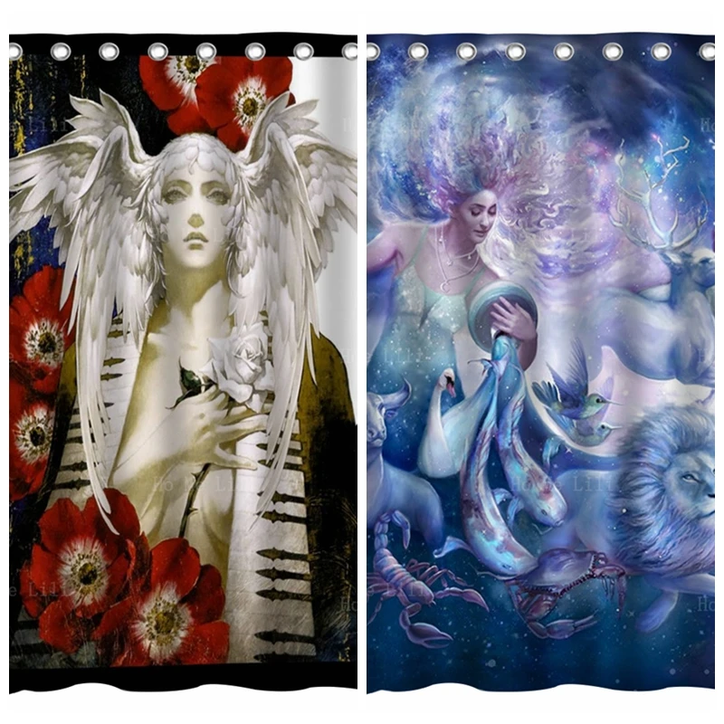 

White Fantasy Anime Girl Castlevania Mythical Creature Astrology Zodiac Goddess Fairy Tale Realism Shower Curtains By Ho Me Lili
