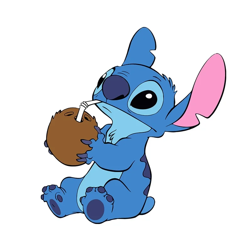 

13 см x 12,2 см для Стича, Мультяшные наклейки на автомобиль, аналогичный бампер, JDM, совместим с ноутбуком, водонепроницаемая виниловая автомоб...