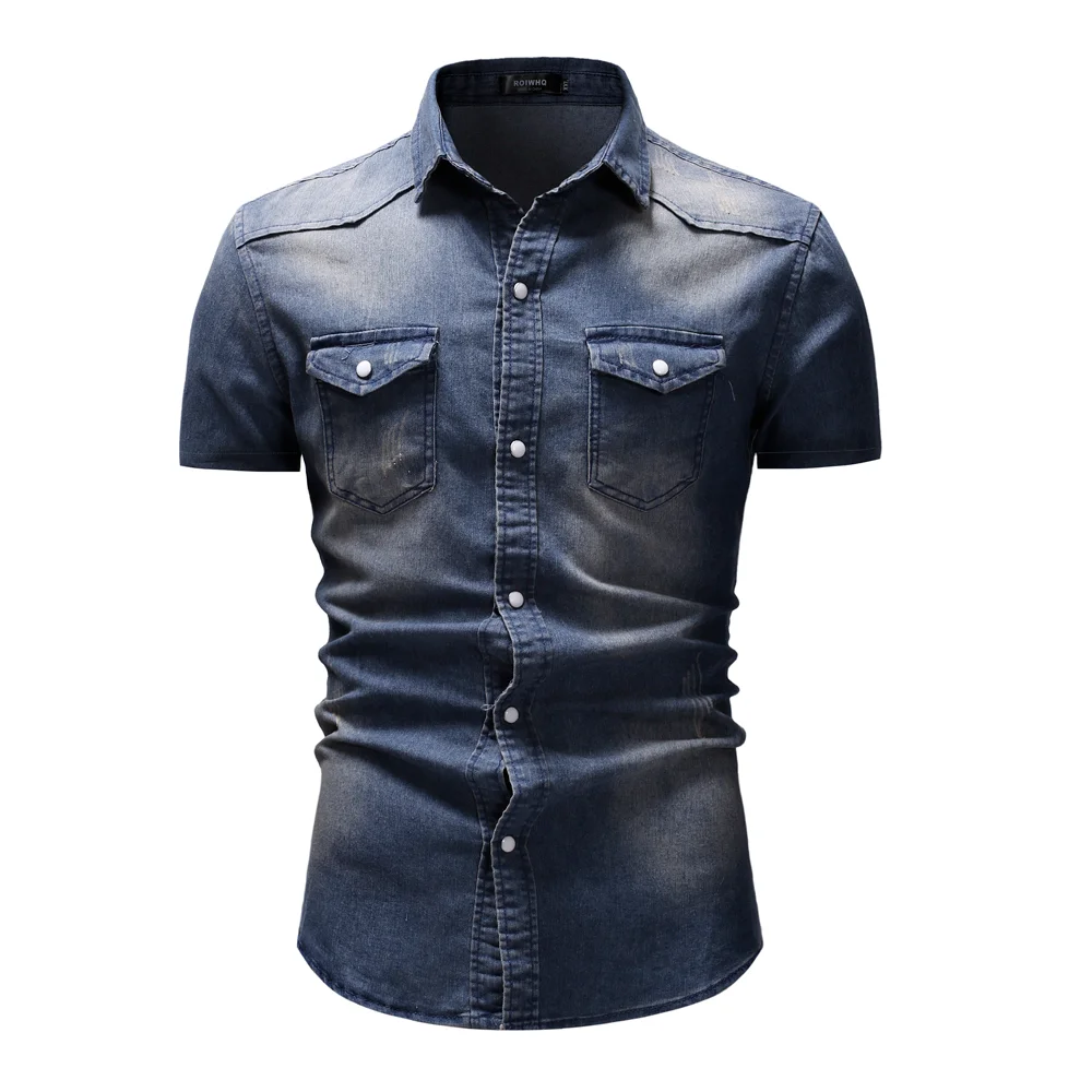 Men's Denim Men's Denim Short Sleeve Shirts