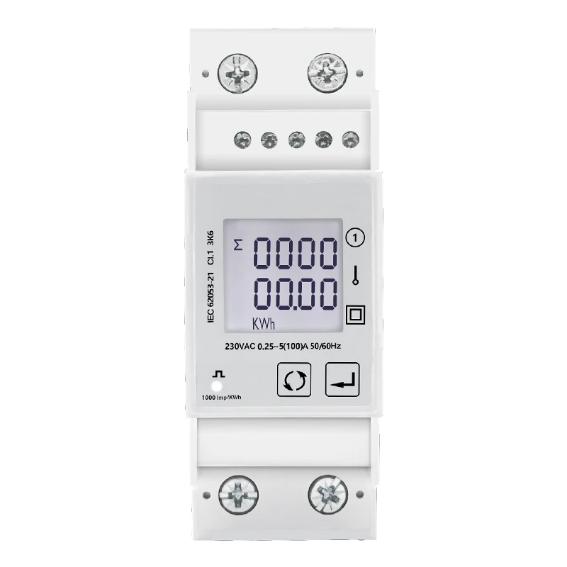 

Многофункциональный однофазный измеритель энергии 230 В с RS485 MODBUS, импульсный выход имп/кВтч для солнечного фотоэлектрического измерителя SCADA