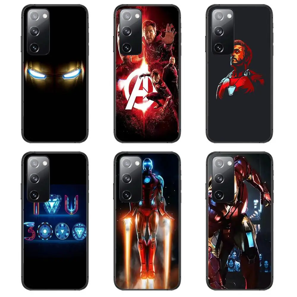 

iron man soft Phone case For Samsung Galaxy S30 s21 fe s20 s7 s5 s8 Plus s9 s10 s10e s21 Ultra Note 10 lite Phone cover