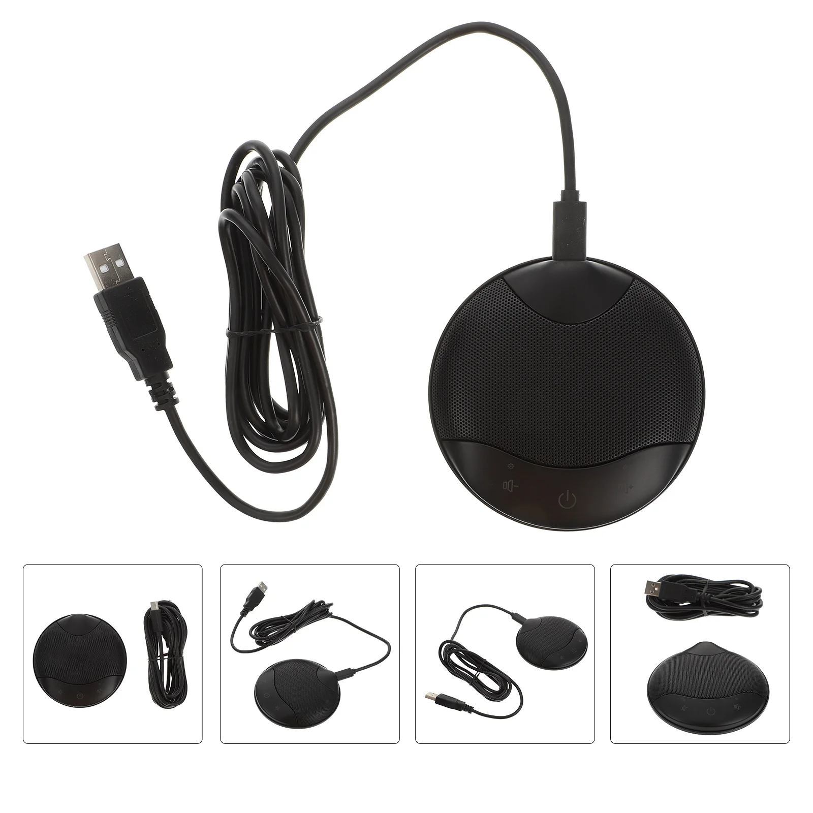 

1pc Portable Computer Mic Mini USB Microphone Laptop Voice Microphone (Black)