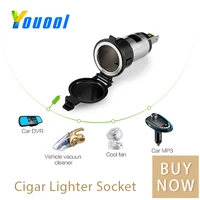 cigarette lighter socket 12v power outlet car cigarette lighter with cover for car charging for automotive truck boat motorcycle