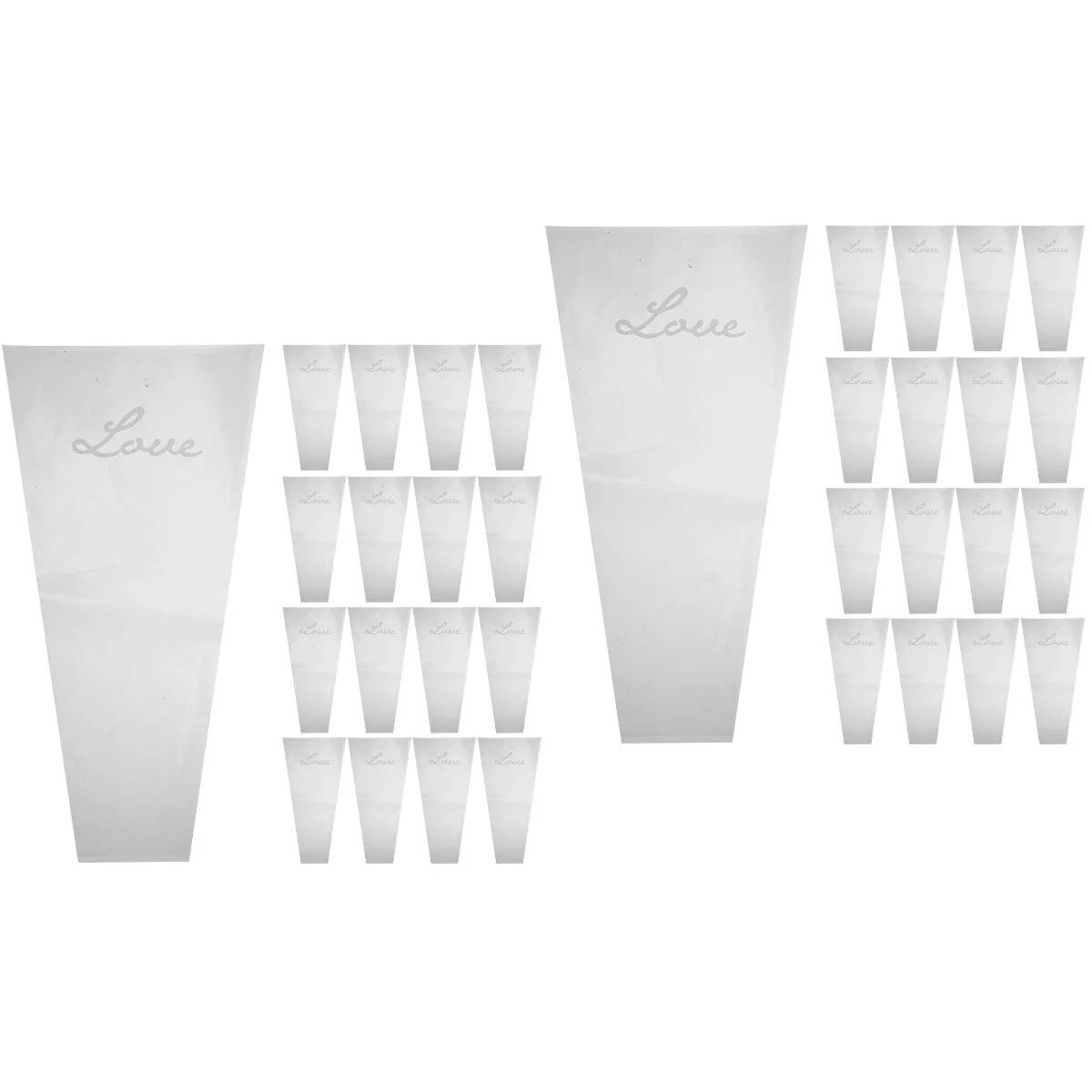 

100 pcs Festival Trapezoid OPP Empty Flower Bouquet Floral Packaging Bags Flower Gift Bags Bouquet Packaging Bags