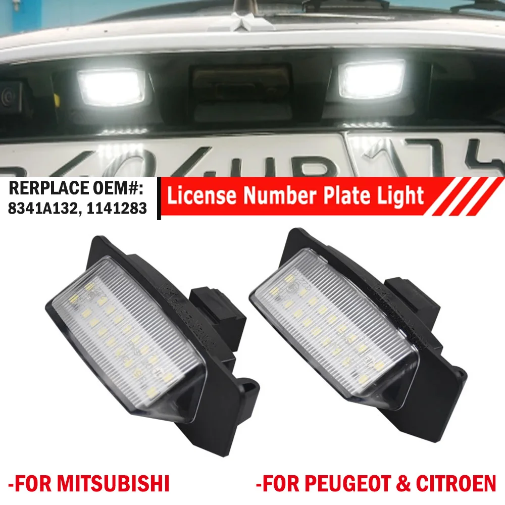 

2 светодиодных задних фонаря номерного знака для Mitsubishi Outlander Eclipse MK3 MK4 Lancer Galant i-MiEV, как Peugeot 4007 ION