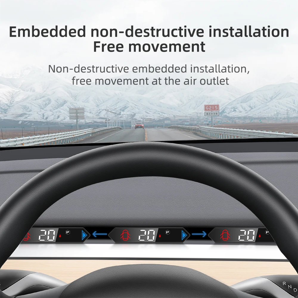 

T5 Head Up Display For Tesla Model 3 Model Y Car Projector Speedometer Windshield Intelligent System Speeding Alarm