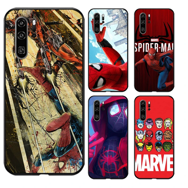 

Spiderman Marvel Phone Cases For Huawei Honor P20 P20 Lite P20 Pro P30 Lite Huawei Honor P30 P30 Pro Carcasa Back Cover Funda