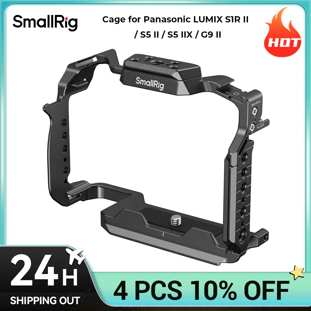 Клетка SmallRig для Panasonic LUMIX S1R II / S5 IIX G9 с быстросъемными направляющими НАТО нижняя