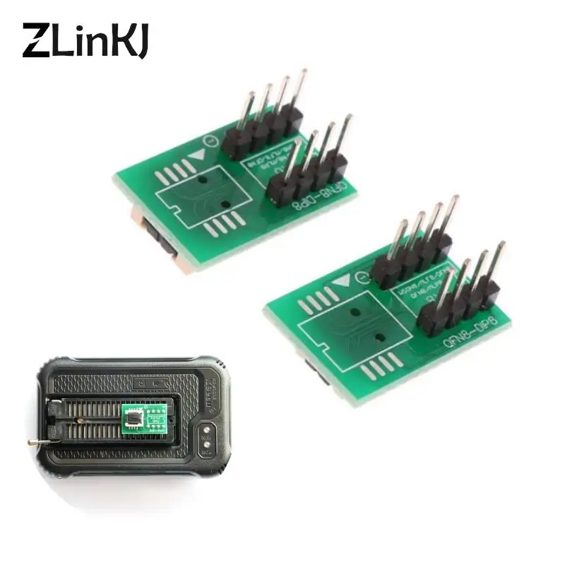 

DFN8 WSON8 MLF8 MLP8 QFN8 To DIP8 Adapter 6*5mm 6*8 IC Chips Socket For CH341A TL866ii Plus RT809H/F T48 T56 EZP2023 Programmer